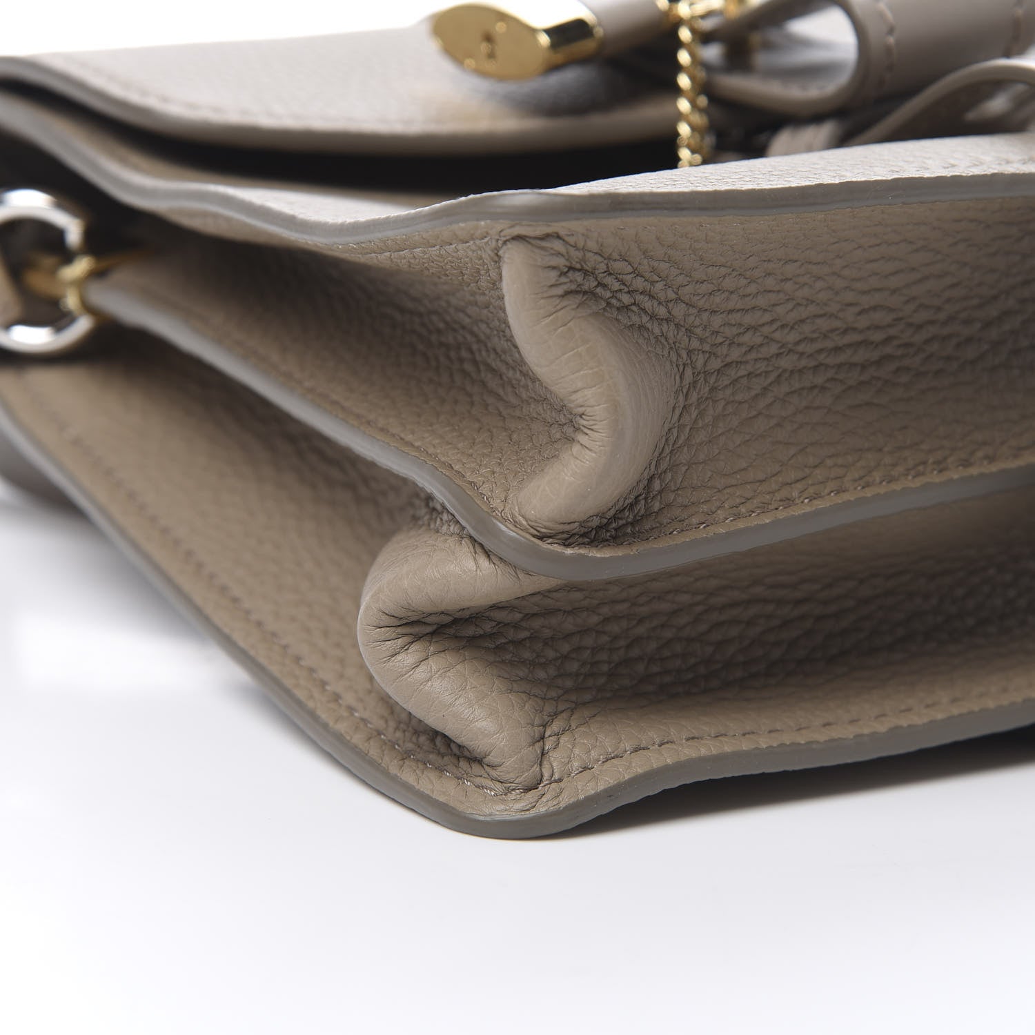 Chloe Shiny Grained Calfskin Small Aby Day Shoulder Bag Motty Grey 10 of 12