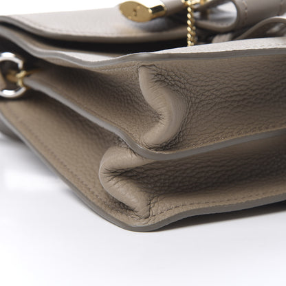 Chloe Shiny Grained Calfskin Small Aby Day Shoulder Bag Motty Grey 10 of 12