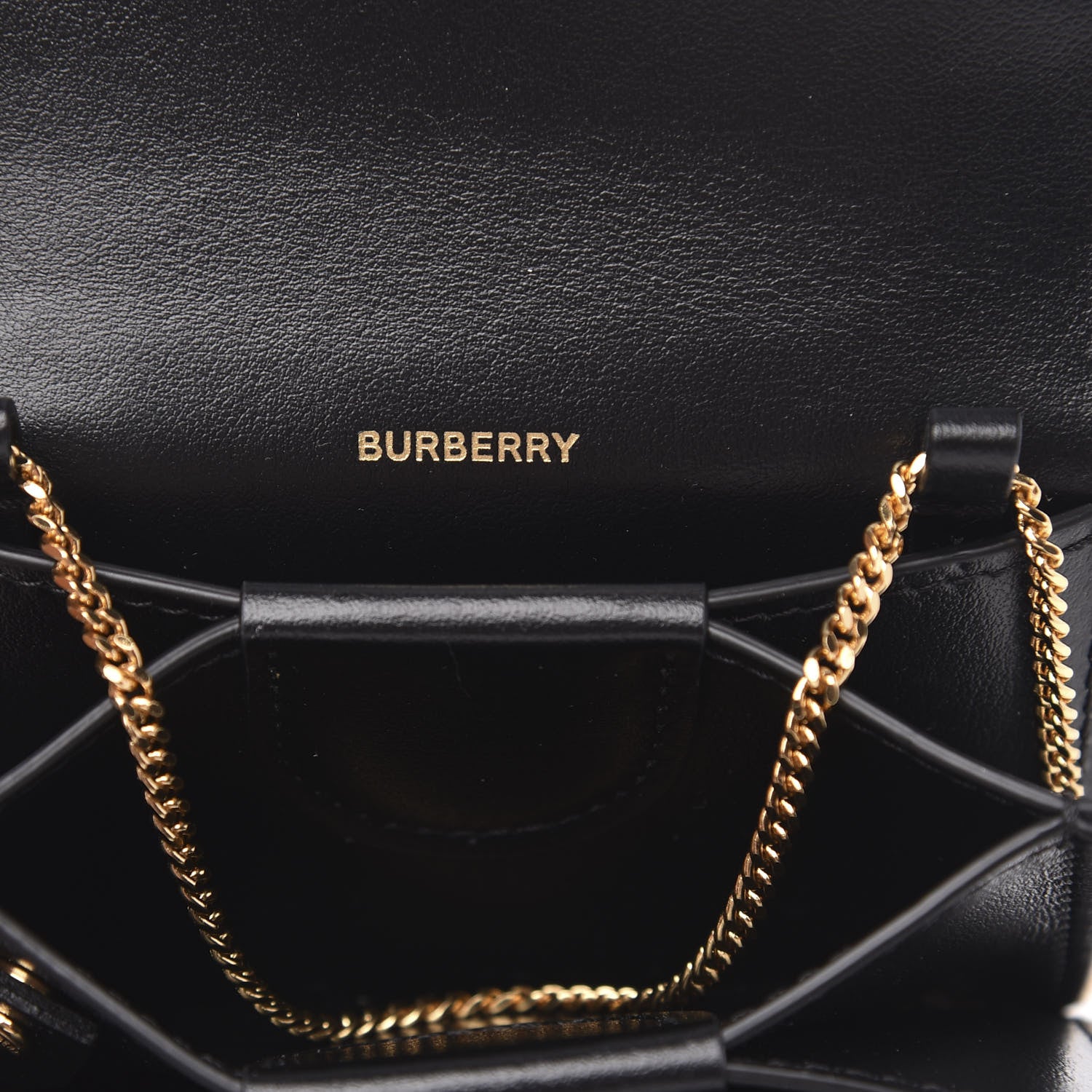 Burberry Lambskin Quilted Card Case With Detachable Strap Black 6 of 9