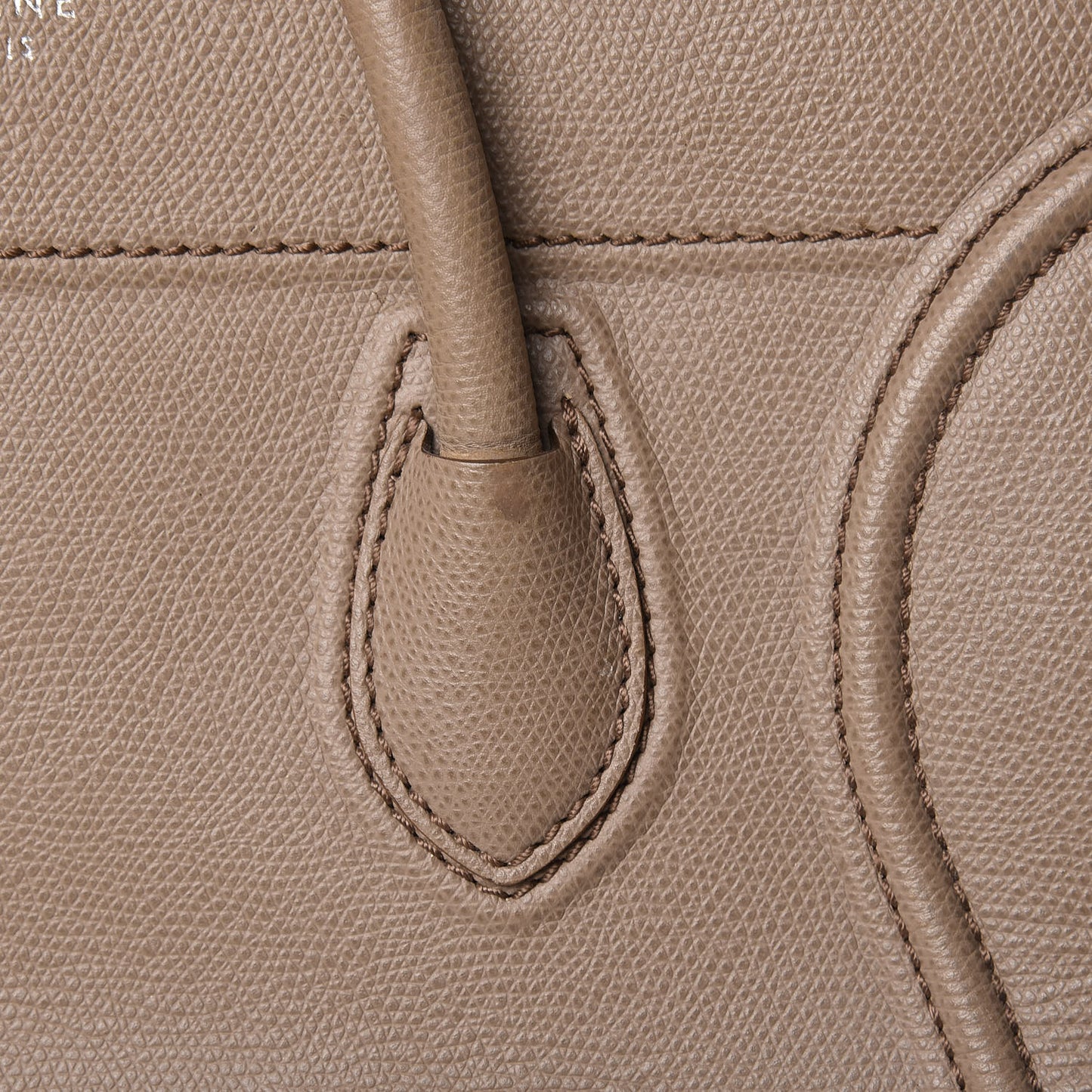 Grained Calfskin Medium Phantom Luggage Taupe