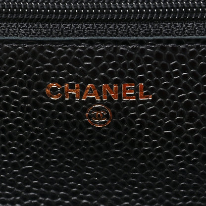 Chanel Caviar Quilted Wallet on Chain WOC Black 6 of 7