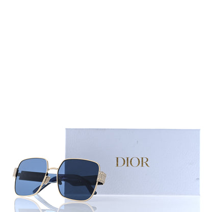 Christian Dior Diorsignature 60mm Square Sunglasses Shiny Gold Gradient Smoke 7 of 8