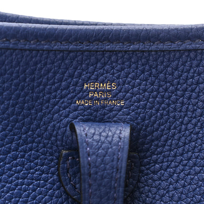 Hermes Taurillon Clemence Flipperball Sangle Evelyne TPM Bleu Saphir Black Bleu Saphir 6 of 11