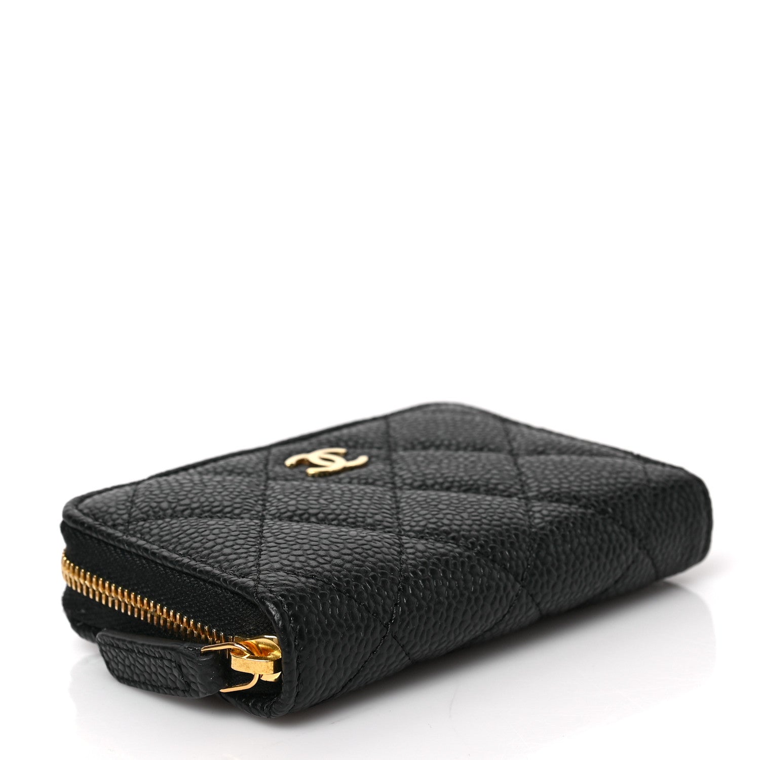 Chanel Caviar Quilted Zip Coin Purse Black 4 of 8