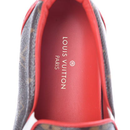 Louis Vuitton Monogram Frontrow Slip On Sneakers 37.5 Rouge 10 of 13