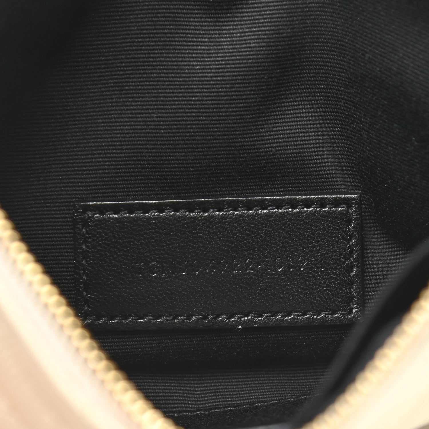 Saint Laurent Grain De Poudre Chevron Monogram Bill Pouch Crema Soft 7 of 7