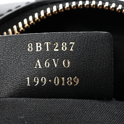 Fendi Glazed Fabric Vitello Century FF 1974 Stamp Patch Camera Case Mogano Panna Black 7 of 10