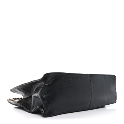 Chanel Glazed Aged Calfskin CC Tote Black 4 of 10