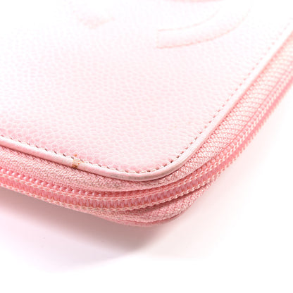 Chanel Caviar Large Timeless CC Zip Around Wallet Pink 7 of 12