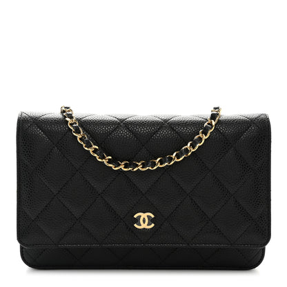 Chanel Caviar Quilted Wallet on Chain WOC Black 1 of 11