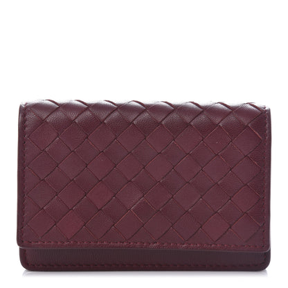 Bottega Veneta Nappa Intrecciato Card Holder Gigolo Red 1 of 11