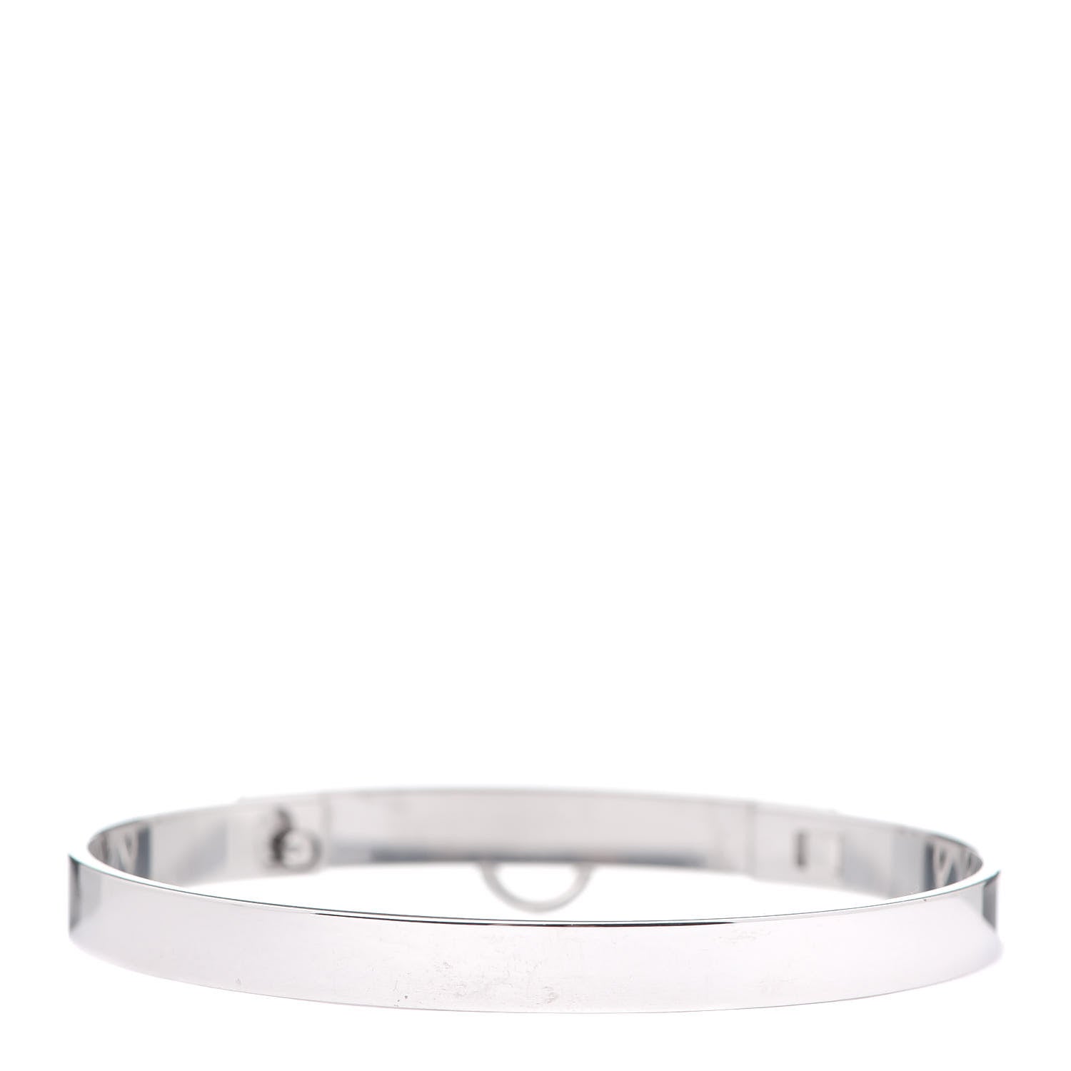 Hermes 18K White Gold PM Collier De Chien Bracelet LG 3 of 5