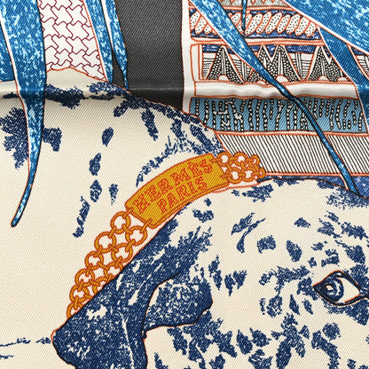 Hermes Silk Rendez-Vous Chez Scarf 70 Bleu Moyen Ardoise 2 of 6