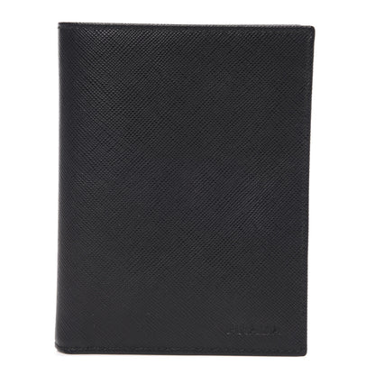 Prada Saffiano Bi-Fold Wallet Black 1 of 8