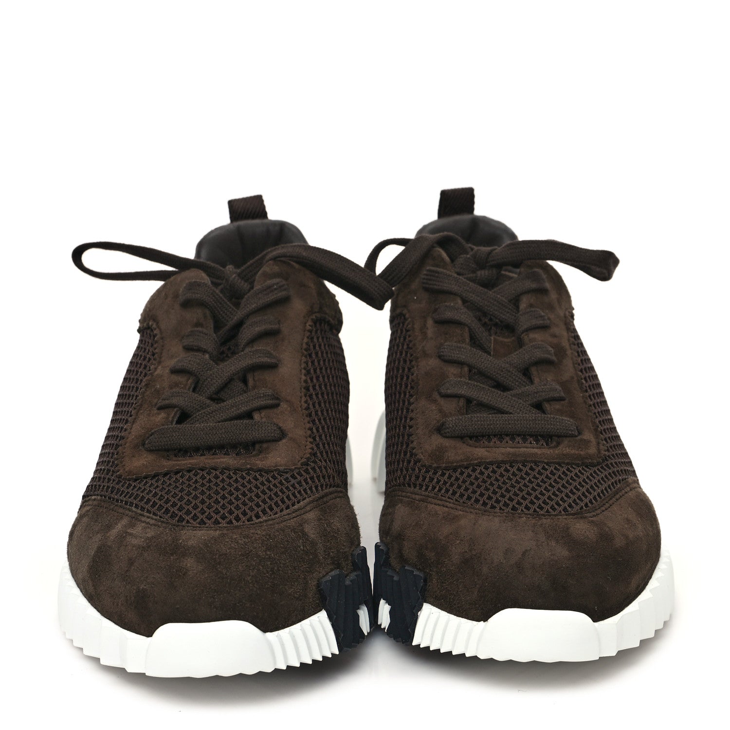 Hermes Graphic Mesh Suede Goatskin Mens Bouncing Sneakers 42 Ecorce 3 of 9