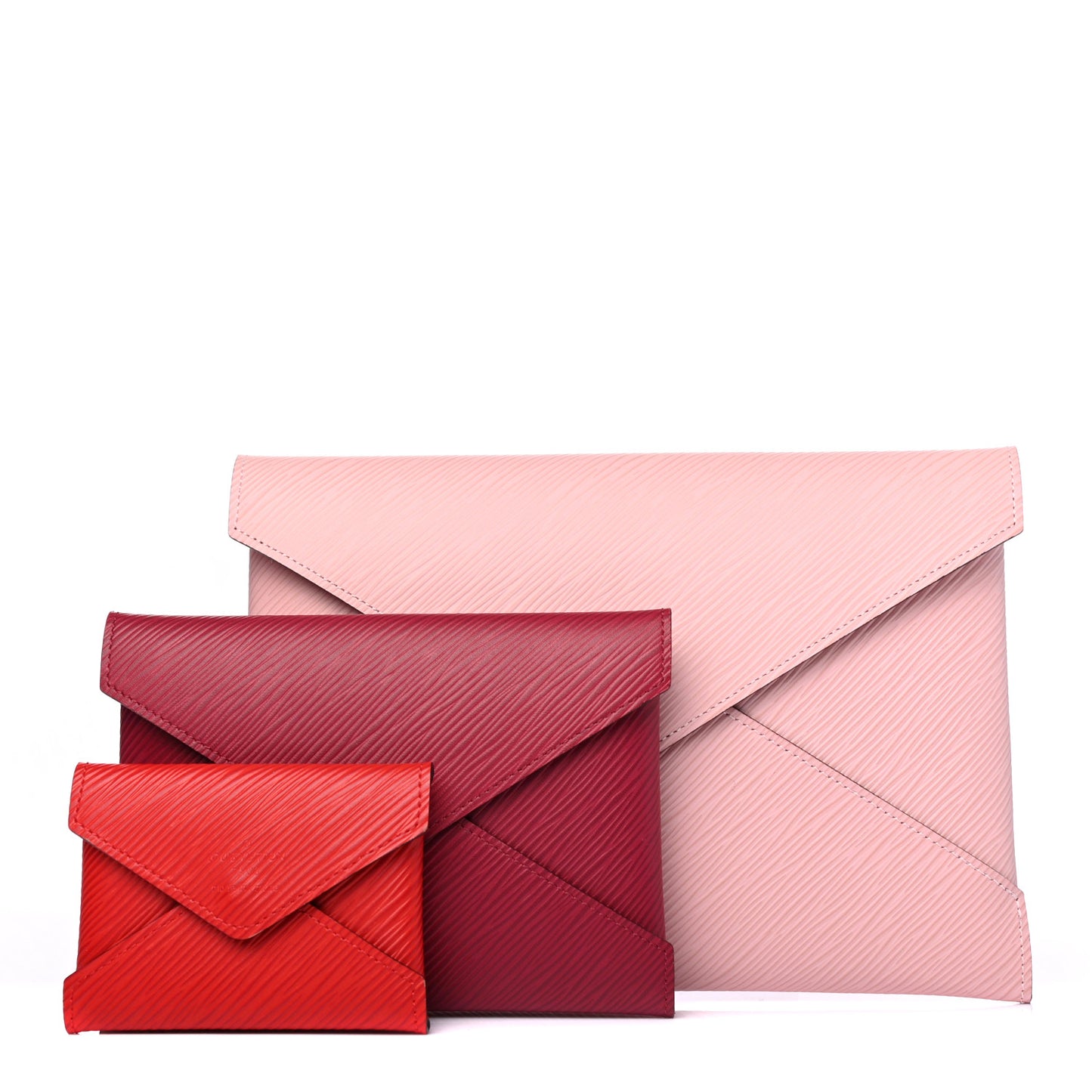 Epi Kirigami Pochette Set Rose Ballerine Fuchsia Coquelicot