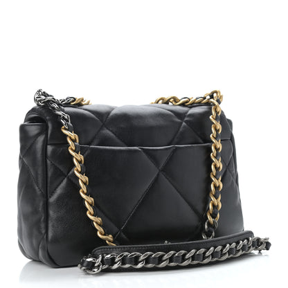 Chanel Lambskin Quilted Medium Chanel 19 Flap Black 3 of 9
