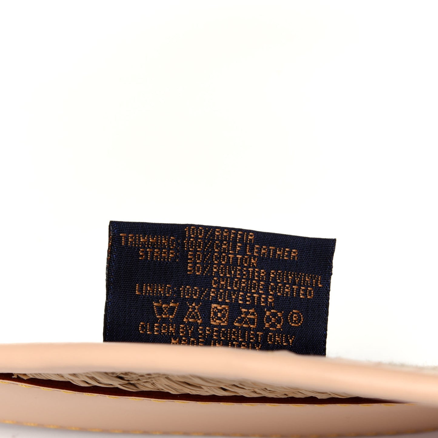 Calfskin Raffia Monogram Strawgram Visor Natural