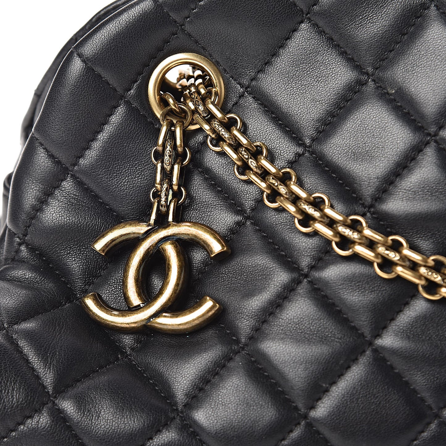 Lambskin Quilted Medium Just Mademoiselle Black