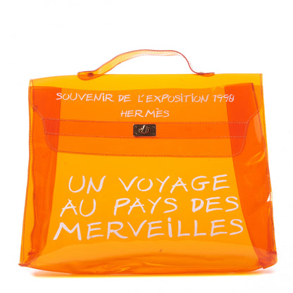 Hermes Vinyl Souvenir De L'Exposition Kelly Orange 1 of 8