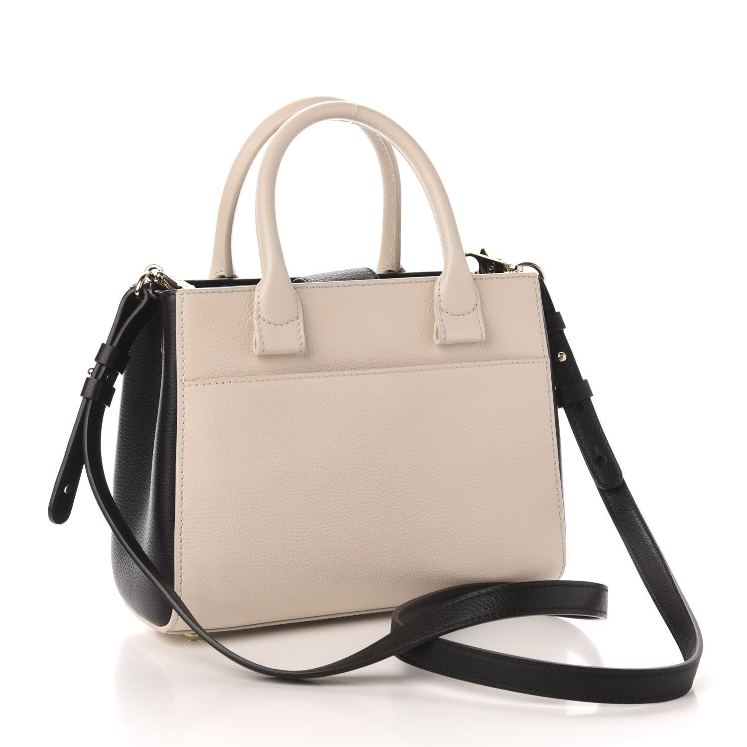 Chanel Grained Calfskin Mini Bi-Color Neo Executive Shopper Tote Beige Black 4 of 11
