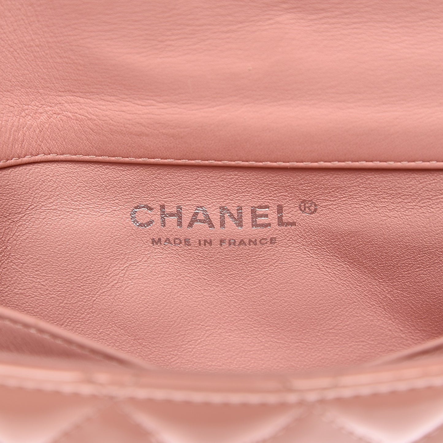 Patent Quilted Extra Mini Flap Pink