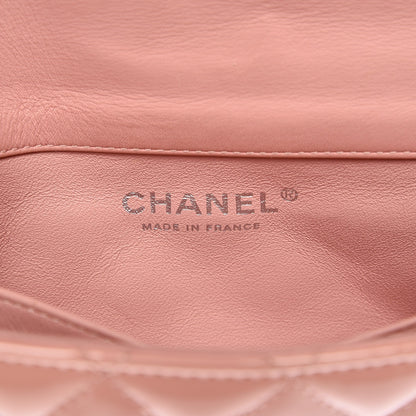 Chanel Patent Quilted Extra Mini Flap Pink 6 of 10