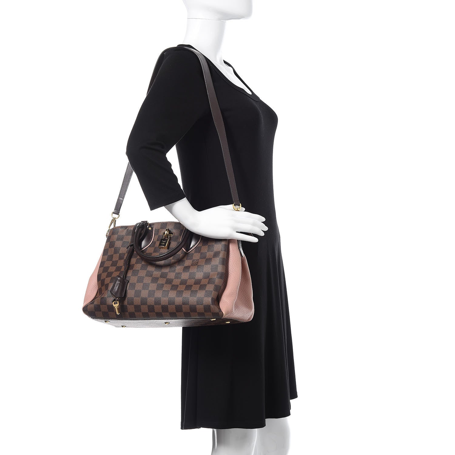 Louis Vuitton Cuir Taurillon Damier Ebene Normandy Magnolia 2 of 18