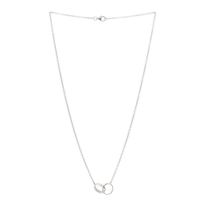 Cartier 18K White Gold Interlocking LOVE Necklace 2 of 7