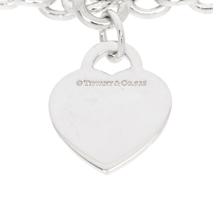 Tiffany Sterling Silver Notes Heart Tag Bracelet 4 of 5