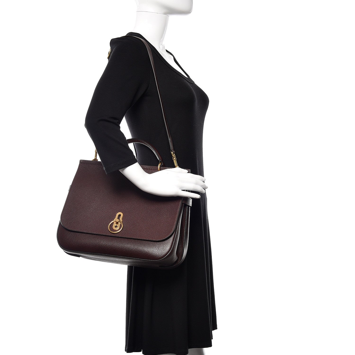 Mulberry Natural Grain Amberley Satchel Oxblood 2 of 11