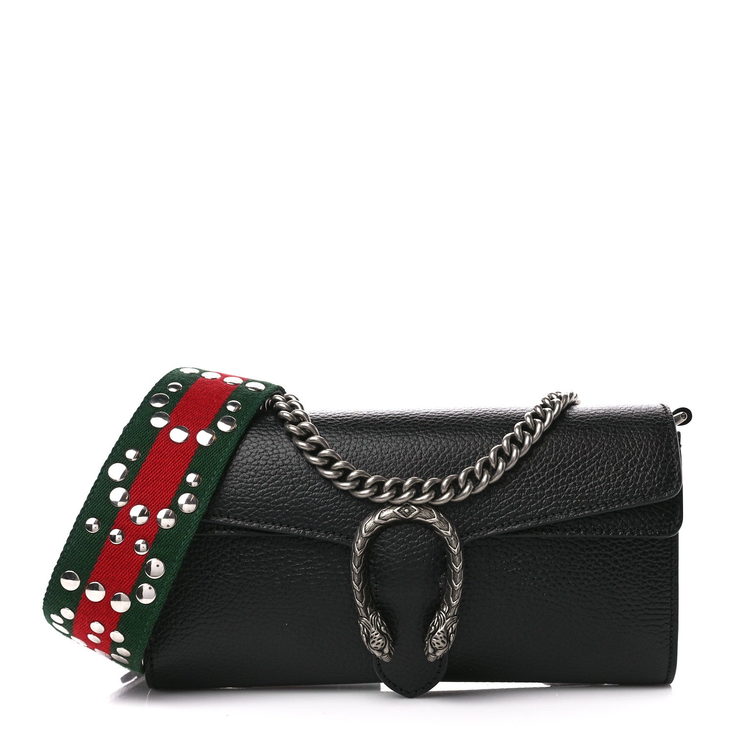 Gucci Dollar Calfskin Web Small Dionysus Crossbody Bag Black 1 of 11