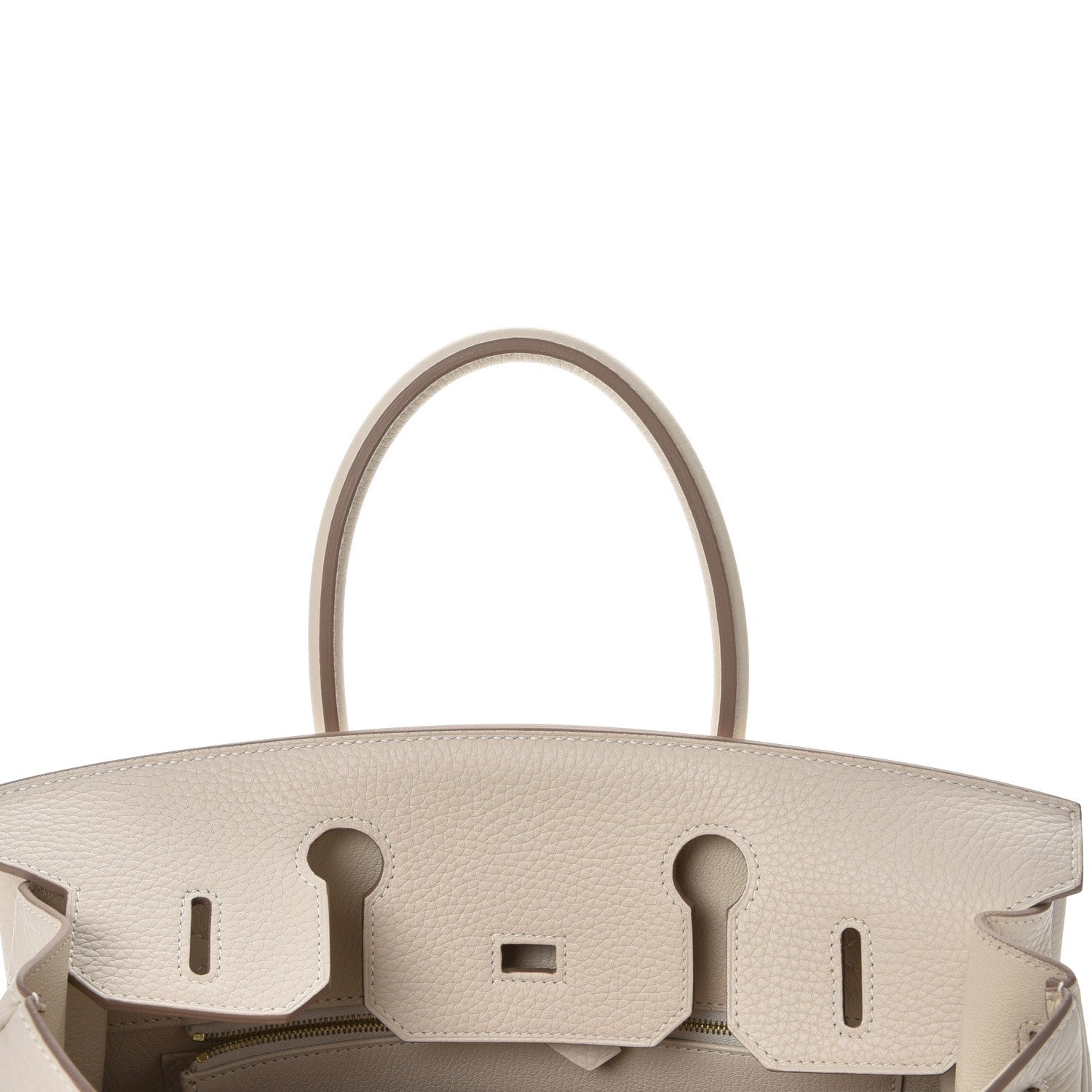 Hermes Taurillon Clemence Birkin 30 Craie 9 of 38
