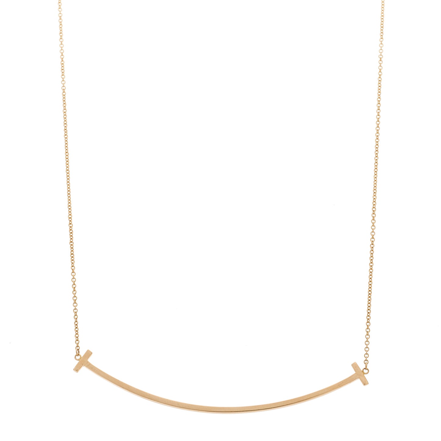 18K Rose Gold T Smile Pendant Necklace