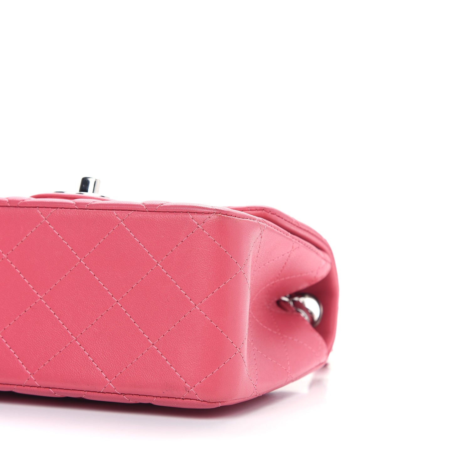 Lambskin Quilted Mini Square Flap Pink