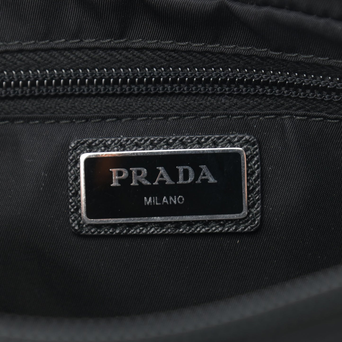 Tessuto Nylon Saffiano Belt Bag Black