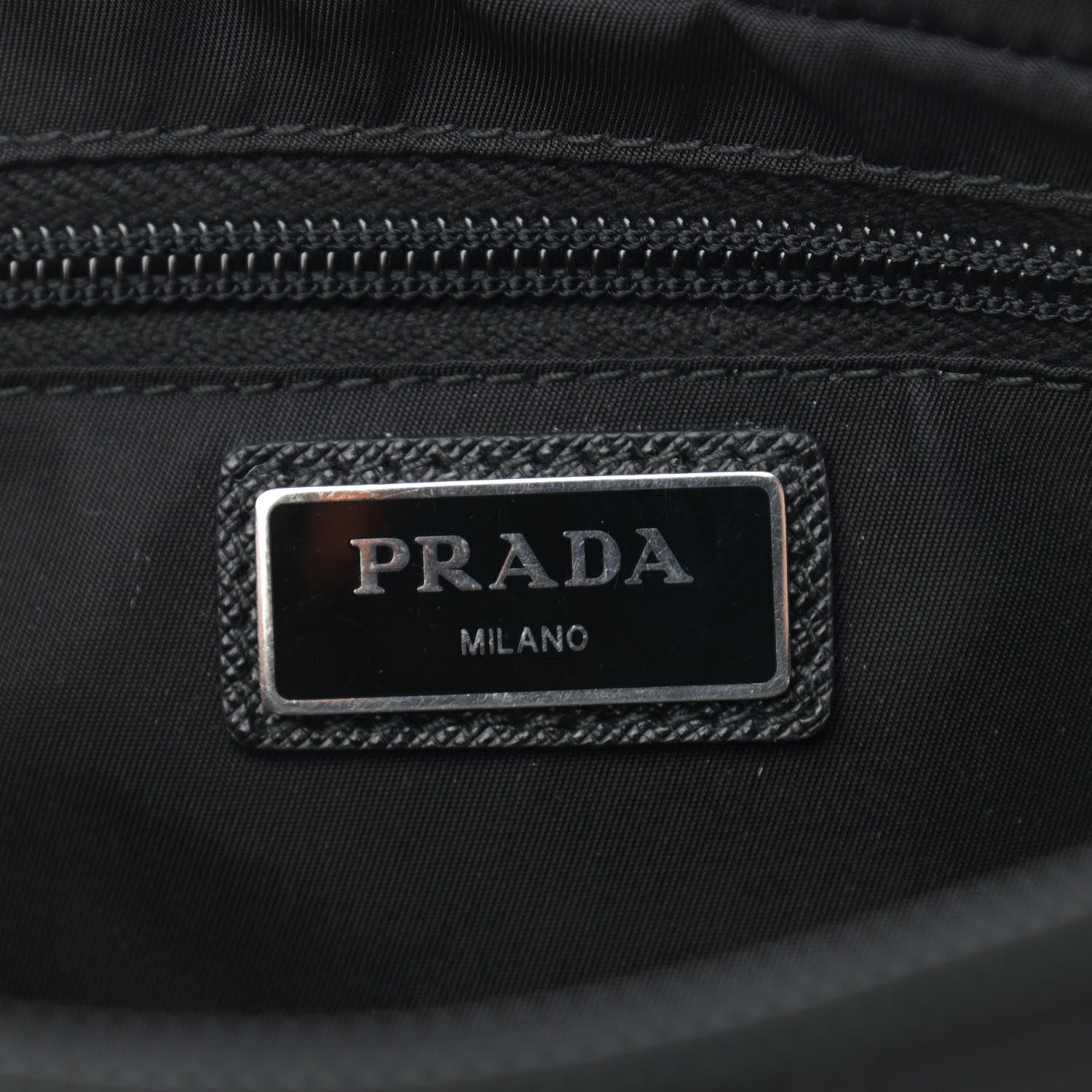 Prada Tessuto Nylon Saffiano Belt Bag Black 6 of 9