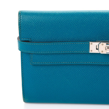 Hermes Epsom Kelly Longue Wallet Bleu Izmir 11 of 16