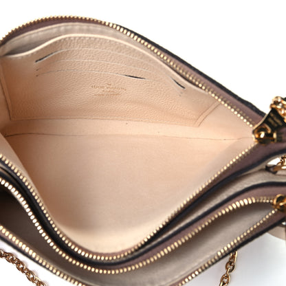 Louis Vuitton Empreinte Monogram Giant Double Zip Pochette Creme Bois De Rose 4 of 4