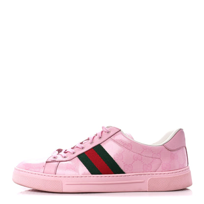 Gucci Crystal Monogram Textured Dollar Calfskin Web Womens New Ace Sneakers 41.5 Sugar Pink 1 of 11