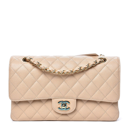 Chanel Caviar Quilted Medium Double Flap Beige Clair 1 of 11