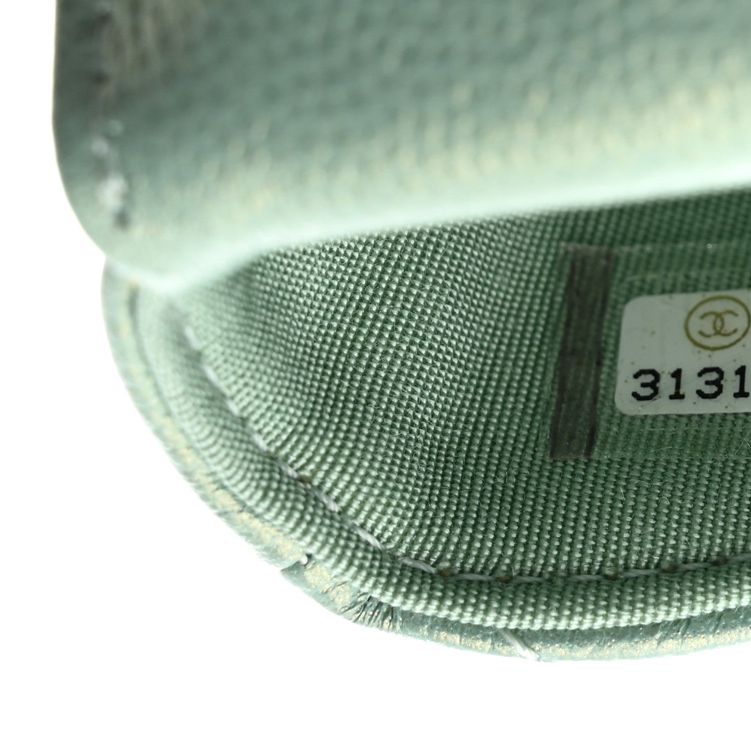 Chanel Iridescent Caviar Quilted Pearl On Top Coin Purse With Chain Light Green 7 of 8
