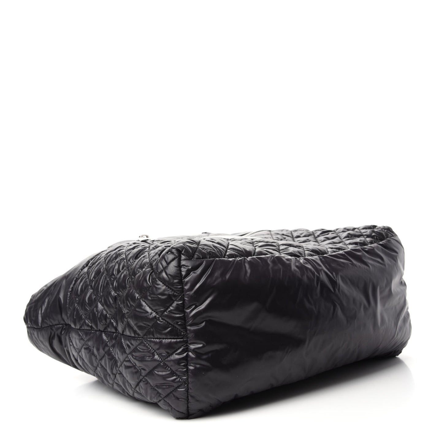 Nylon Quilted Large Coco Cocoon Tote Black