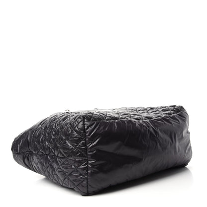 Chanel Nylon Quilted Large Coco Cocoon Tote Black 4 of 10