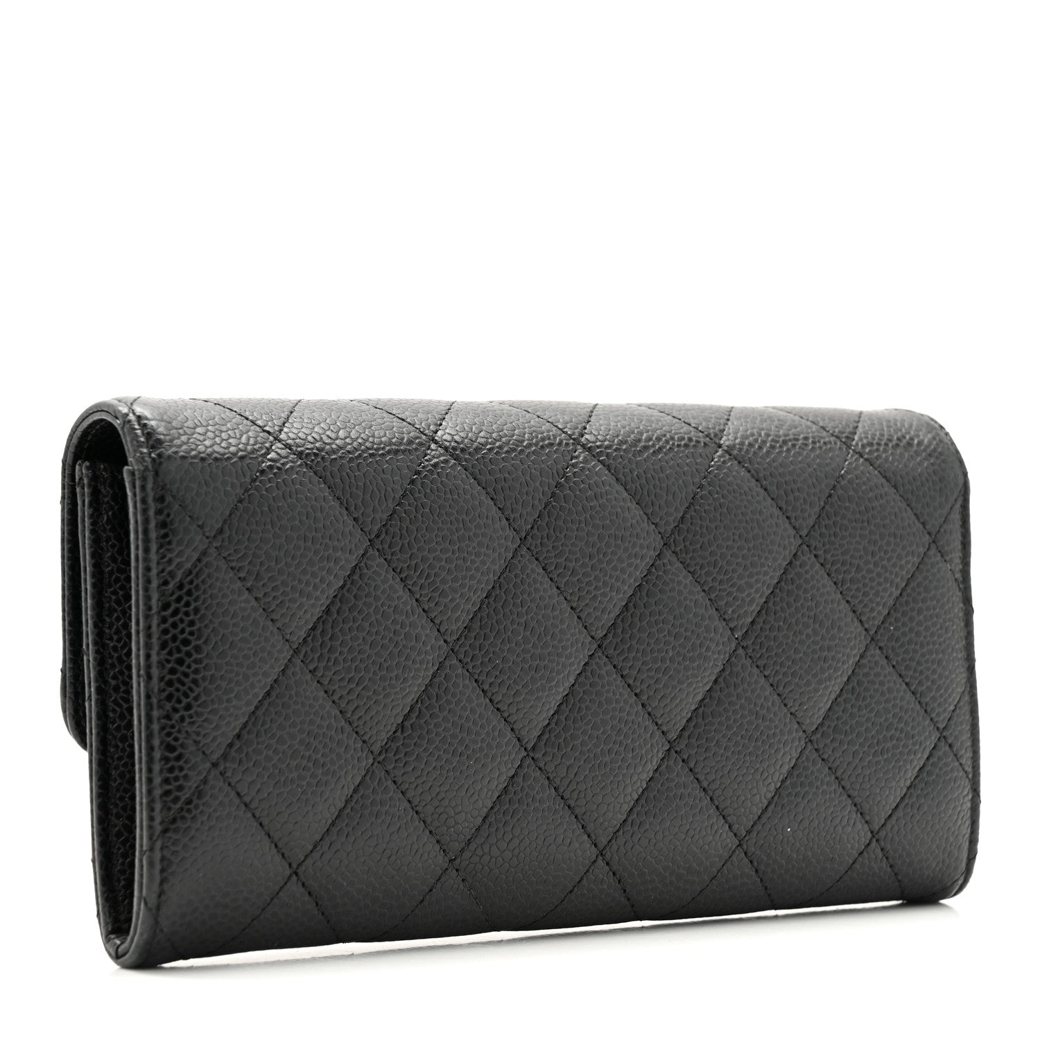 Chanel Caviar Quilted Large Gusset Flap Wallet Black 5 of 26