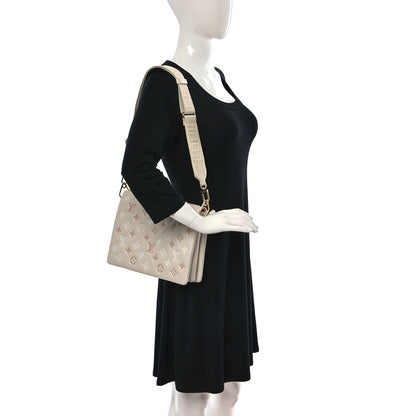 Louis Vuitton Lambskin Embossed Monogram Coussin PM Natural Creme 2 of 10