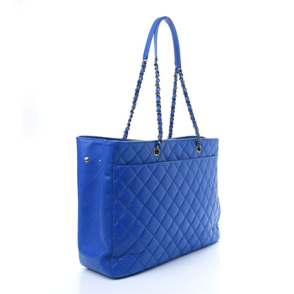 Chanel Caviar Quilted Large CC Shopping Tote Blue 3 of 9