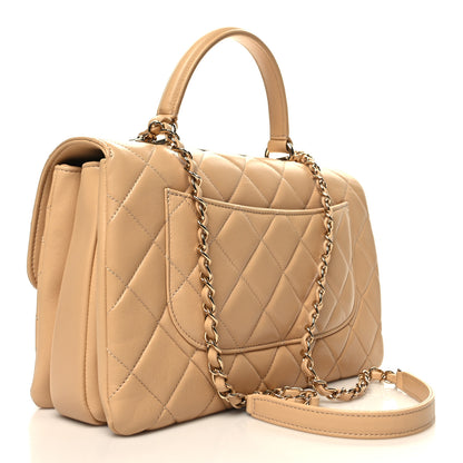Chanel Lambskin Quilted Medium Trendy CC Flap Dual Handle Bag Beige 3 of 12