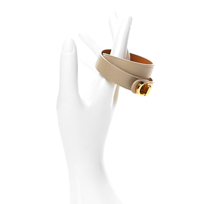 Christian Dior Calfskin 30 Montaigne Double Bracelet M Beige 2 of 5