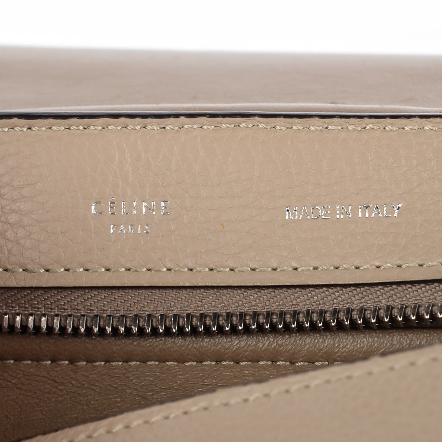 Celine Drummed Calfskin Suede Medium Trapeze Dune 6 of 8